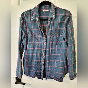 Faherty Plaid Button-Up Shirt M